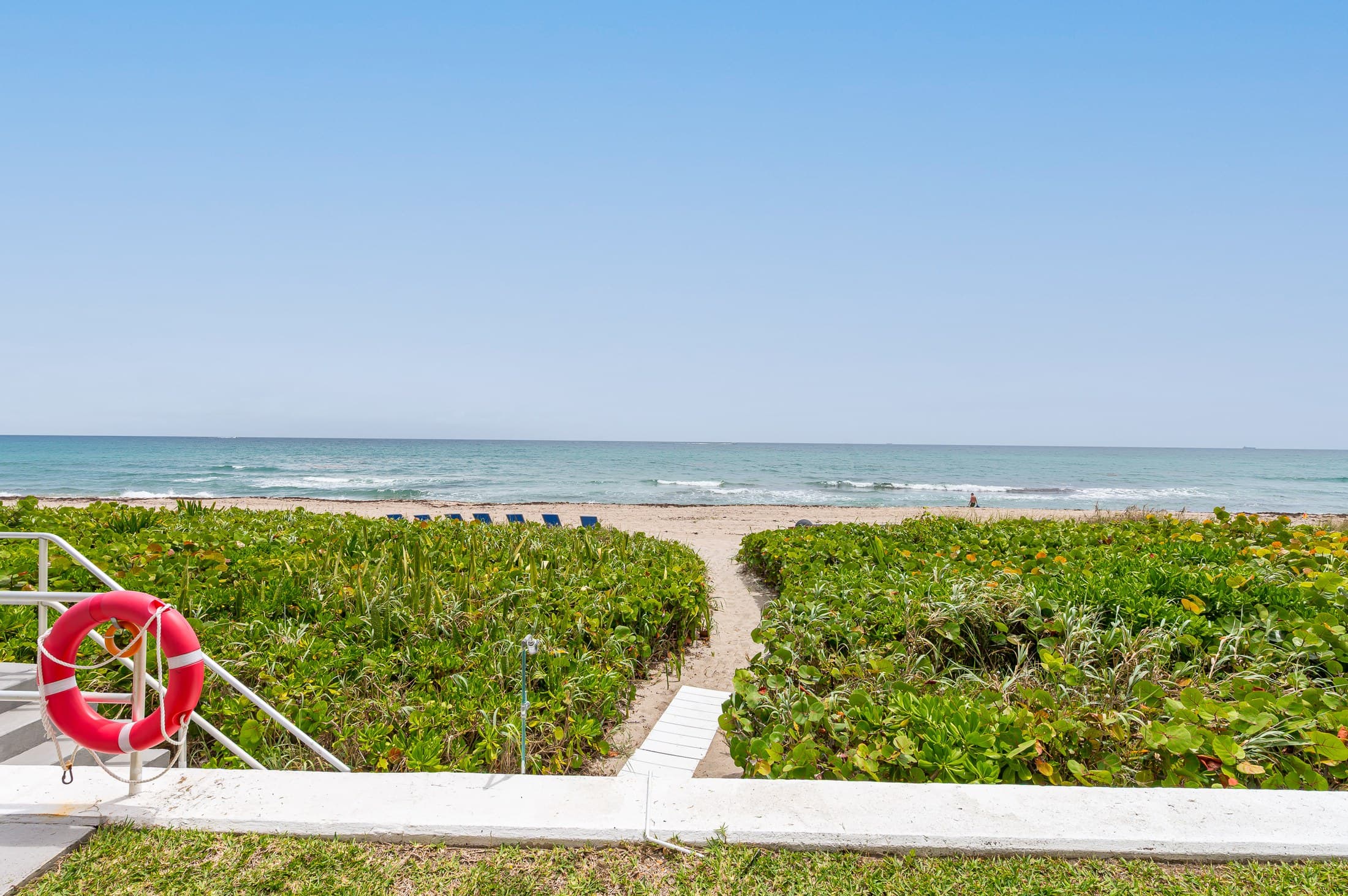 Private beach access at Highland