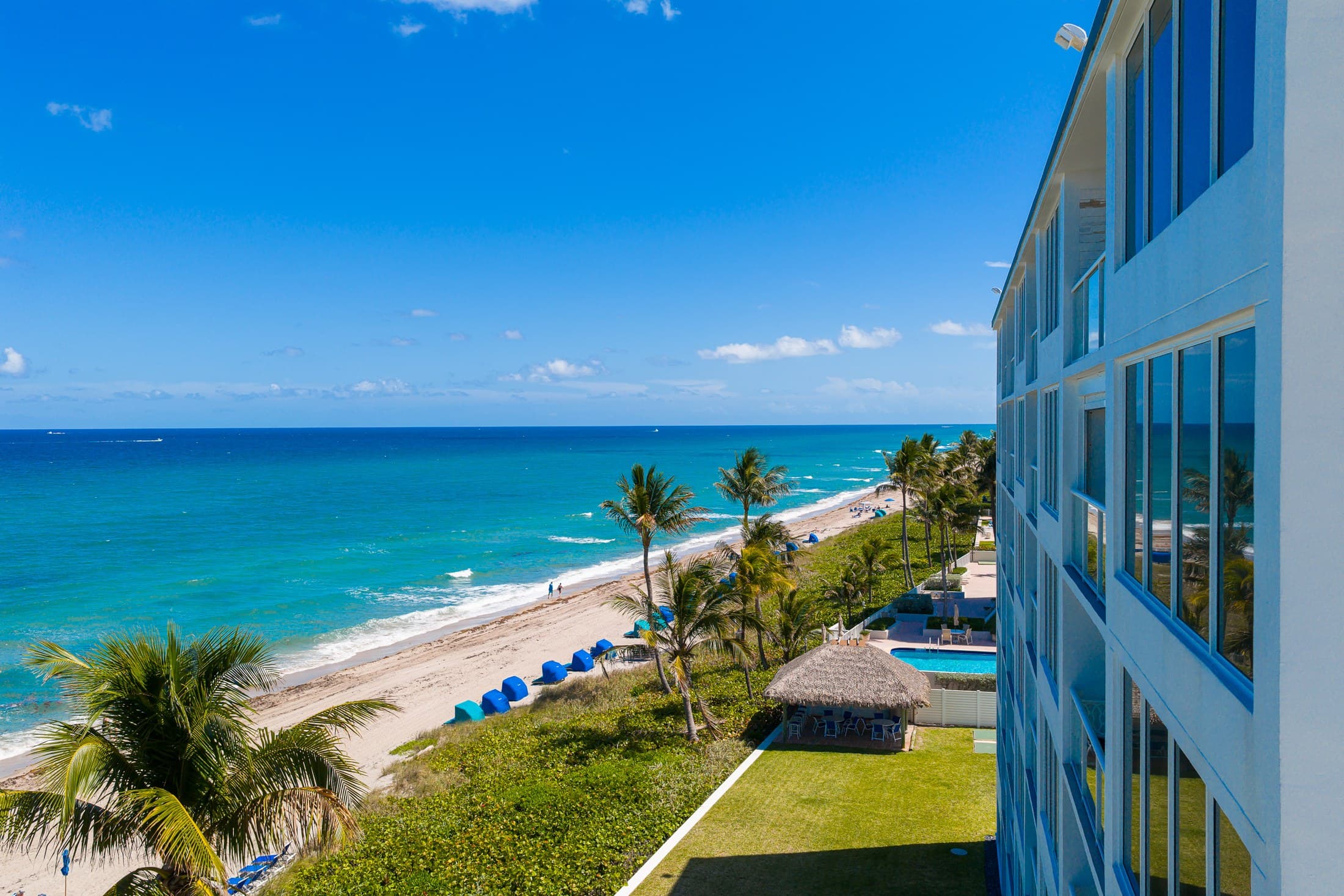 Oceanfront view from Highland residence